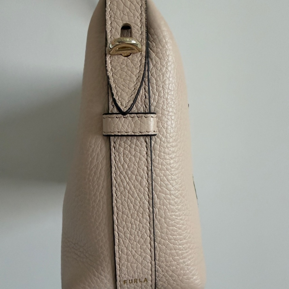 Furla Cream Shoulder Bag with Pink Butterfly Motif - Picture 5 of 11